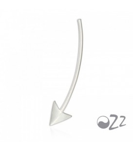 Zilveren (925) oorbellen (earline) in pijlvorm