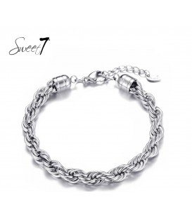 sweet7 zilverkleurige stainless steel armband