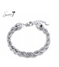 Sweet7 zilverkleurige stainless steel armband