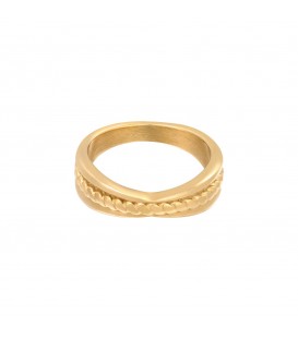 Goudkleurige ring met verdikking (17)