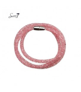 roze wikkelarmband met magneetsluiting