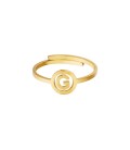 Goudkleurige ring met initiaal G in cirkel
