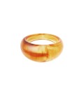 Bruine polyhars ring rond (17)