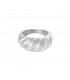 Zilverkleurige grote ring croissant (16)