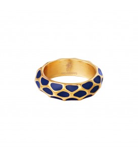 goudkleurige ring met blauw giraf patroon (17)
