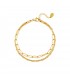 Zilverkleurige dubbele armband