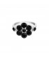 Zilverkleurige ring met bloem van zwarte zirkoonstenen (16)