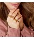 Zilverkleurige dubbele ring met steentje (16)