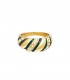 Goudkleurige croissant ring met zirkoonsteentjes en groene lijnen (16)
