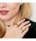 Zilverkleurige croissant ring met zirkoonsteentjes en zwarte lijnen (16)