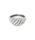 Zilverkleurige baguette ring (16)