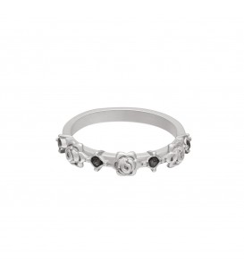 zilverkleurige ring met rozen en zwarte zirkoonsteentjes (16)