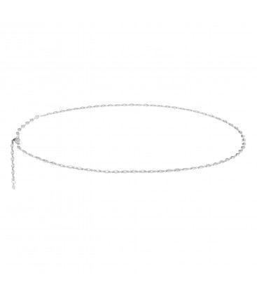 Zilverkleurige buikketting met kleine schakels