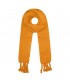 Wintersjaal effen kleur oranje met franjes