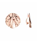 Rose gold oorclips met een golvend patroon