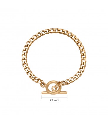 Goudkleurige armband met kapittelslot