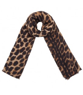 sjaal,wild,stoer,luipaard,panter,print,bruin