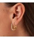 goudkleurige ovale oorbellen met zirkoonsteentjes