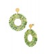 Trendy Groene Glas Kralen Oorhangers met Goudkleurig Oorstukje - Perfecte Accessoires voor Elke Outfit!