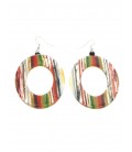 Gekleurde oorbellen met ovale hangers
