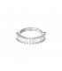 Zilverkleurige vergulde ring met witte edelstenen