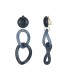 Trendy Marine Blauwe Oorclips met Ovale Hangers - Elegantie en Comfort