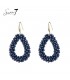 Stijlvolle Blauwe Glas Kralen Oorhangers voor Elegante Look