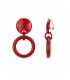 Rode Oorclips van Getinte Hars - Stijlvolle Accessoires voor Dames