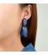 Trendy Turquoise Oorclips met Resin Hanger - Unieke Sieraden Online