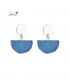 Elegante Zilveren Oorhangers met Blauwe Inleg - Must-Have Accessoire