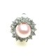 Trendy Strass Oorclips met Roze Parel - Elegante Mode Must-have