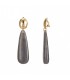 Chique Grijze Oorclips met Gouden Detail - Must-have Accessoire