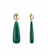 Elegante Groene Oorclips met Goud Detail - Must-have Modeaccessoire