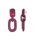 Paarse Hars Oorclips - Trendy en Elegantie