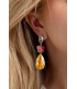 Roze oorhangers met vlinder