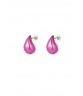 Fuchsia roze druppel vormige oorhangers