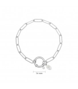 Zilverkleurige armband waar je bedels aan kunt hangen
