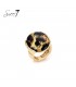 Goudkleurige ring met dieren print
