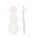 Zilverkleurige oorclips in spiraal patroon