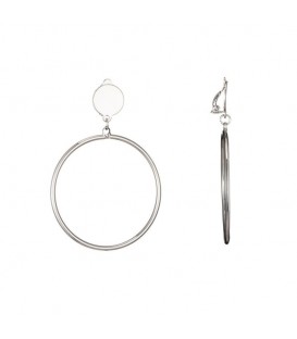 Zilverkleurige metalen oorclips
