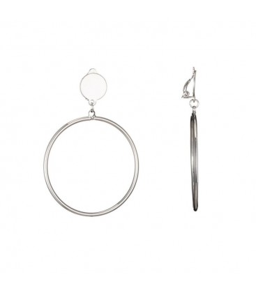 Zilverkleurige metalen oorclips