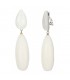 Witte oorclips met een kegelvormige hanger