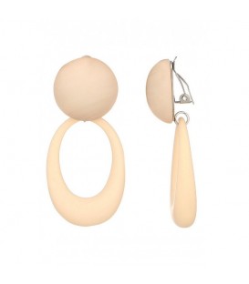 Oorclips beige gemaakt van hars
