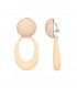 Oorclips beige gemaakt van hars