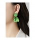 Fuchsia roze oorclips met hangers