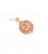 Goudkleurige oorclips met rose-gold kleurige glas steentjes