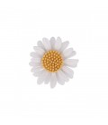 Witte broche in madelief vorm
