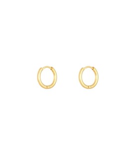 Oorringen goudkleurig minimalistisch rond design