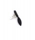 Oorclips met oranje hanger en grafisch design