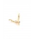 Oorclips wit met beige en goudkleurige rand